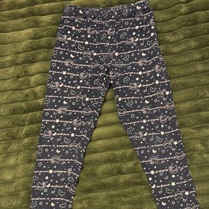 Navy Blue Cat Print Leggings